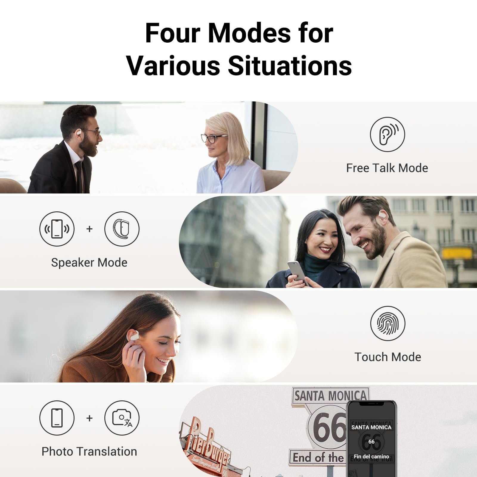 Навушники-перекладачі Beige M9 з відкритим типом, підтримка 144 мов та акцентів, фото №5 Навушники-перекладачі Beige M9 з відкритим типом, підтримка 144 мов та акцентів, фото №5