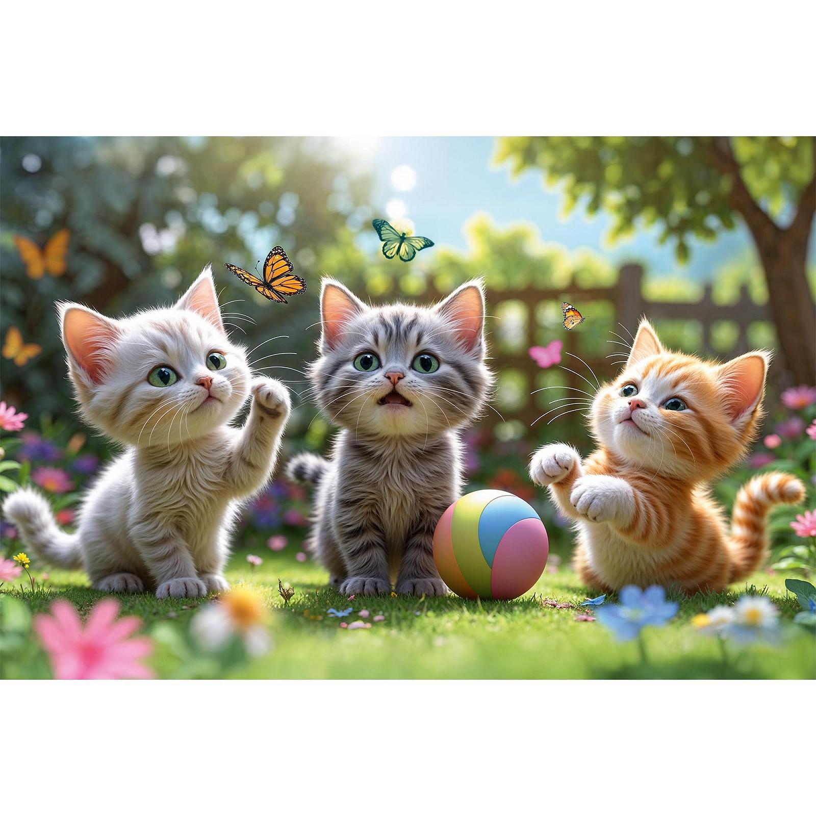 Пазл Trefl Родина Трефликів Three Kittens 60 елементів, фото №2 Пазл Trefl Родина Трефликів Three Kittens 60 елементів, фото №2