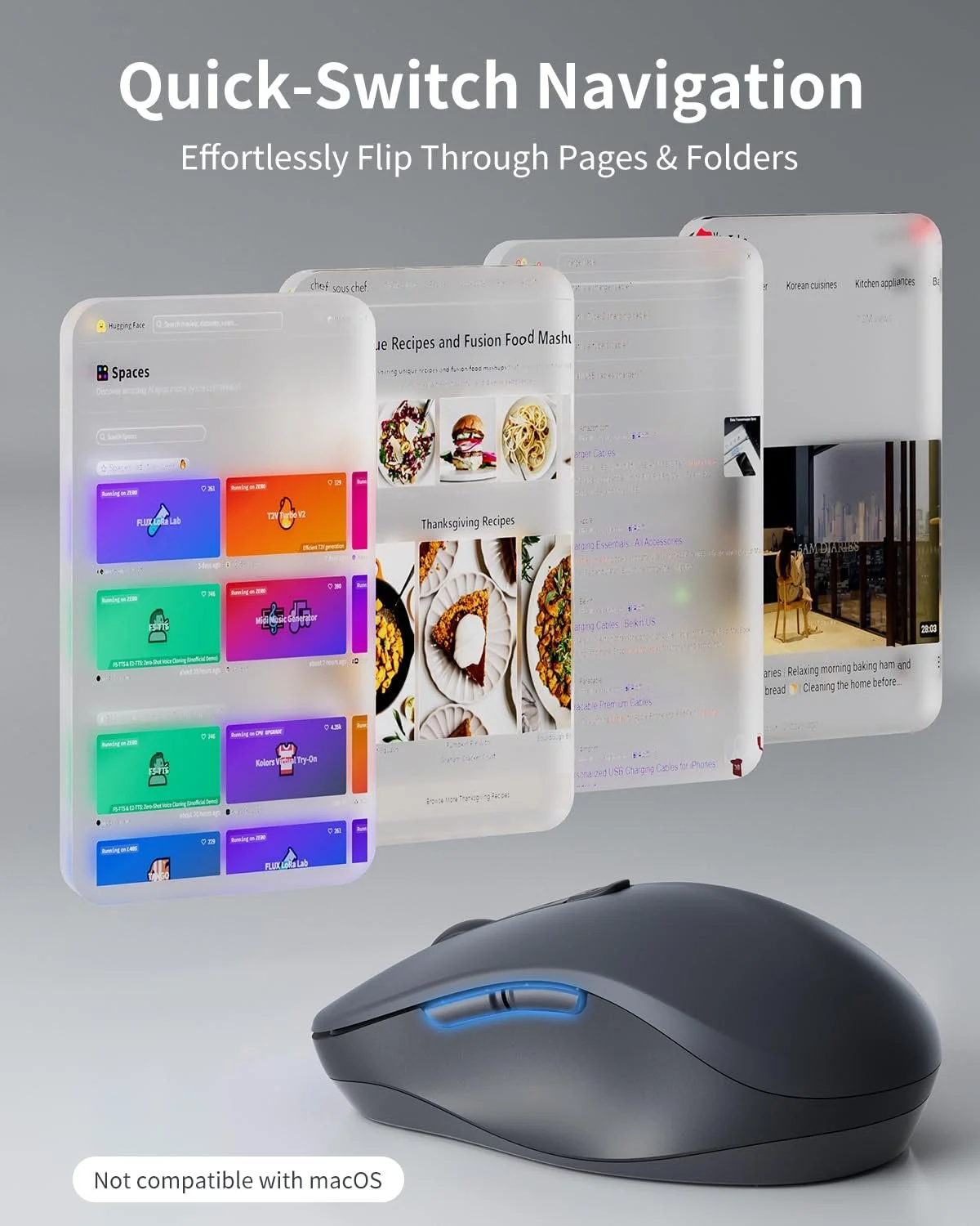 Мышь Беспроводная Lenovo WL300 Bluetooth, Бесшумные Клики, 3 Регулируемых DPI для Дома и Офиса, Портативная для Правшей, Совместима с PC и Mac, фото №6