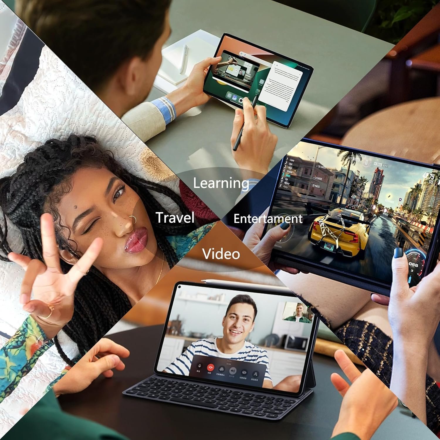 Планшет 10.1" Full HD OUZRS TAB-M1 12/128Gb 8 ядер Android 13 Черный, фото №9