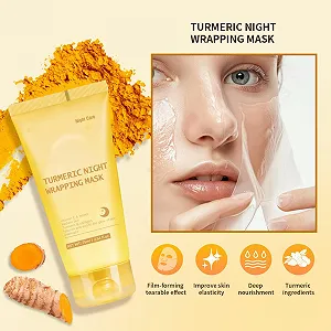Нічна маска Turmeric Collagen, відновлююча, для глибокого зволоження, для всіх типів шкіри, 75 мл (2 шт. Turmeric) synthetic.ua - Фото 1