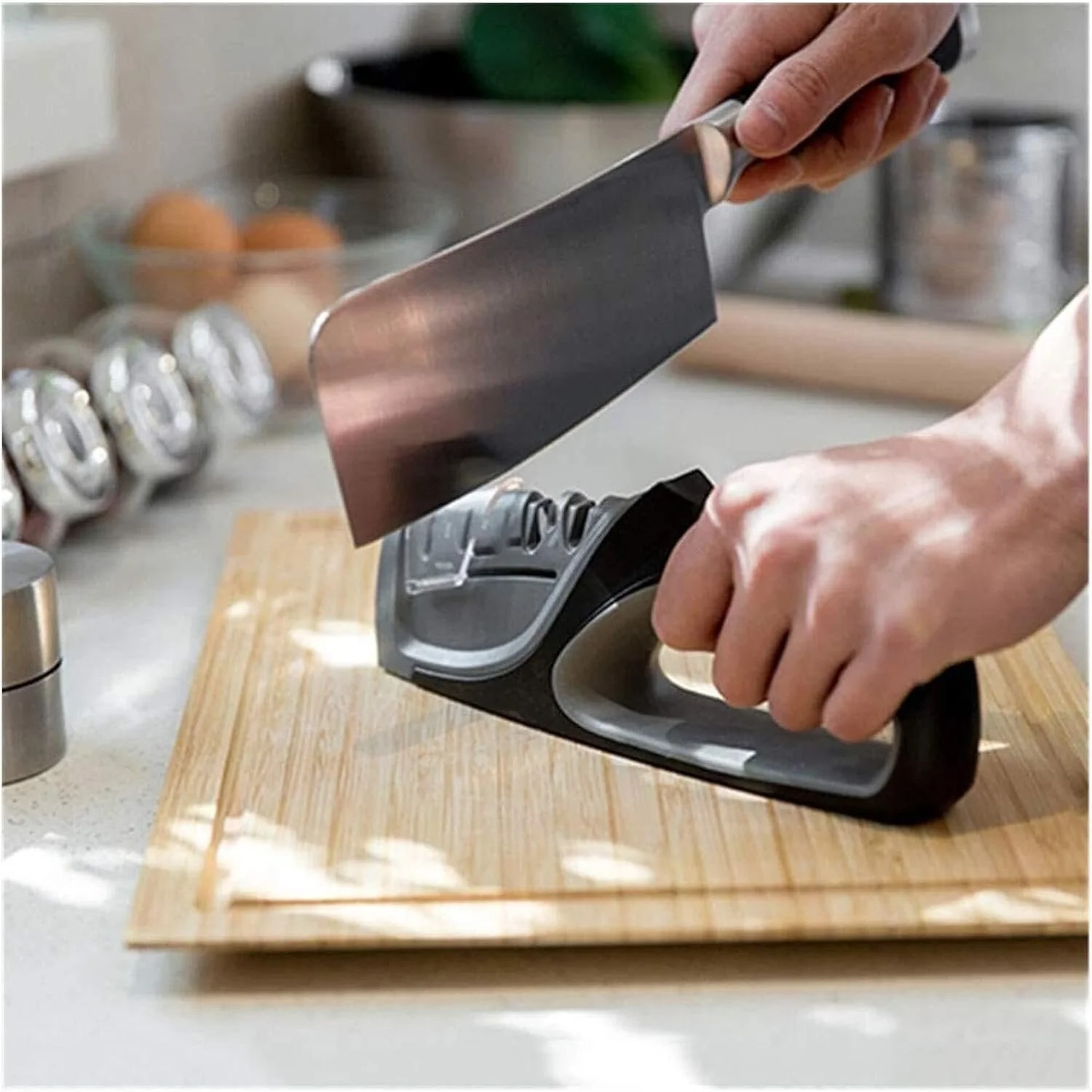 Точилка для ножів esmen 4-сегментна ручна для кухонних та кишенькових ножів, фото №6 Точилка для ножів esmen 4-сегментна ручна для кухонних та кишенькових ножів, фото №6