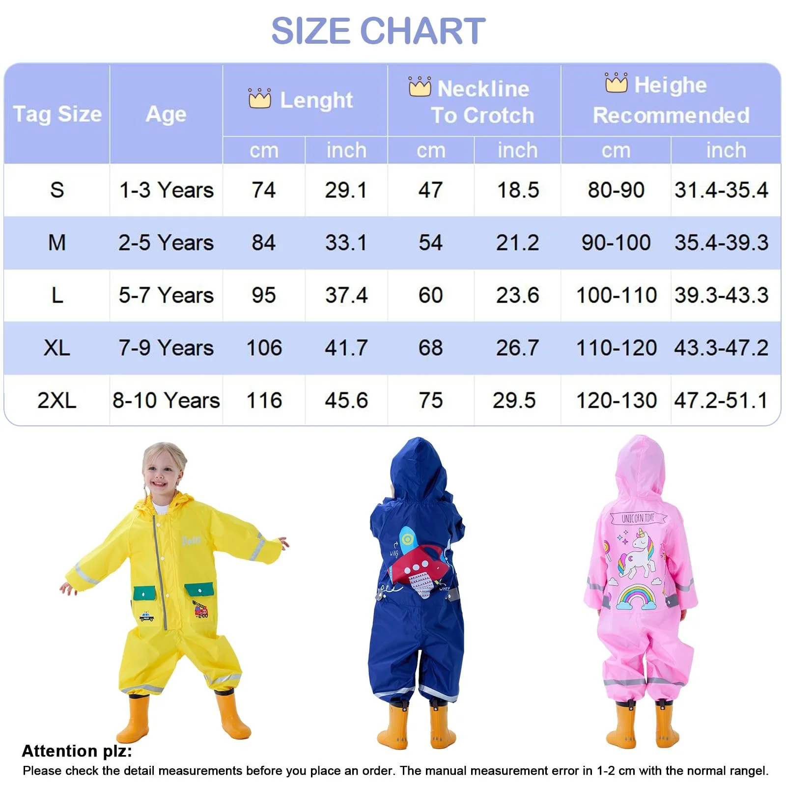 Суцільний дощовик для дітей Hovkib для хлопчиків, фото №6