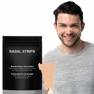 Пластир для носа проти хропіння, 60 шт.  для кращого дихання, протихропіння для сну та спорту - Фото 1