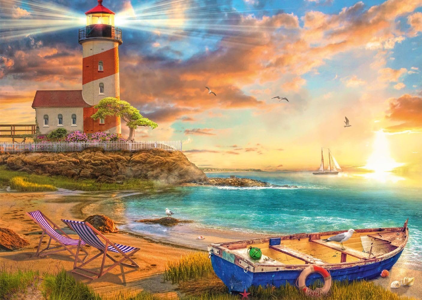 Пазл Schmidt Spiele 59765 Sunset in Lighthouse Bay 1000 элементов, фото №2