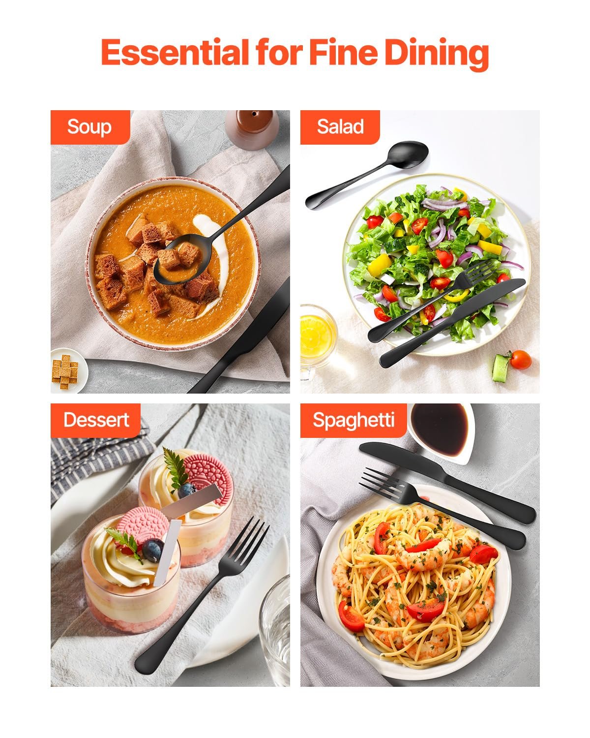 Набор столовых приборов VEVOR на 6 персон, 30 предметов, из пищевой нержавеющей стали, фото №6 Набор столовых приборов VEVOR на 6 персон, 30 предметов, из пищевой нержавеющей стали, фото №6