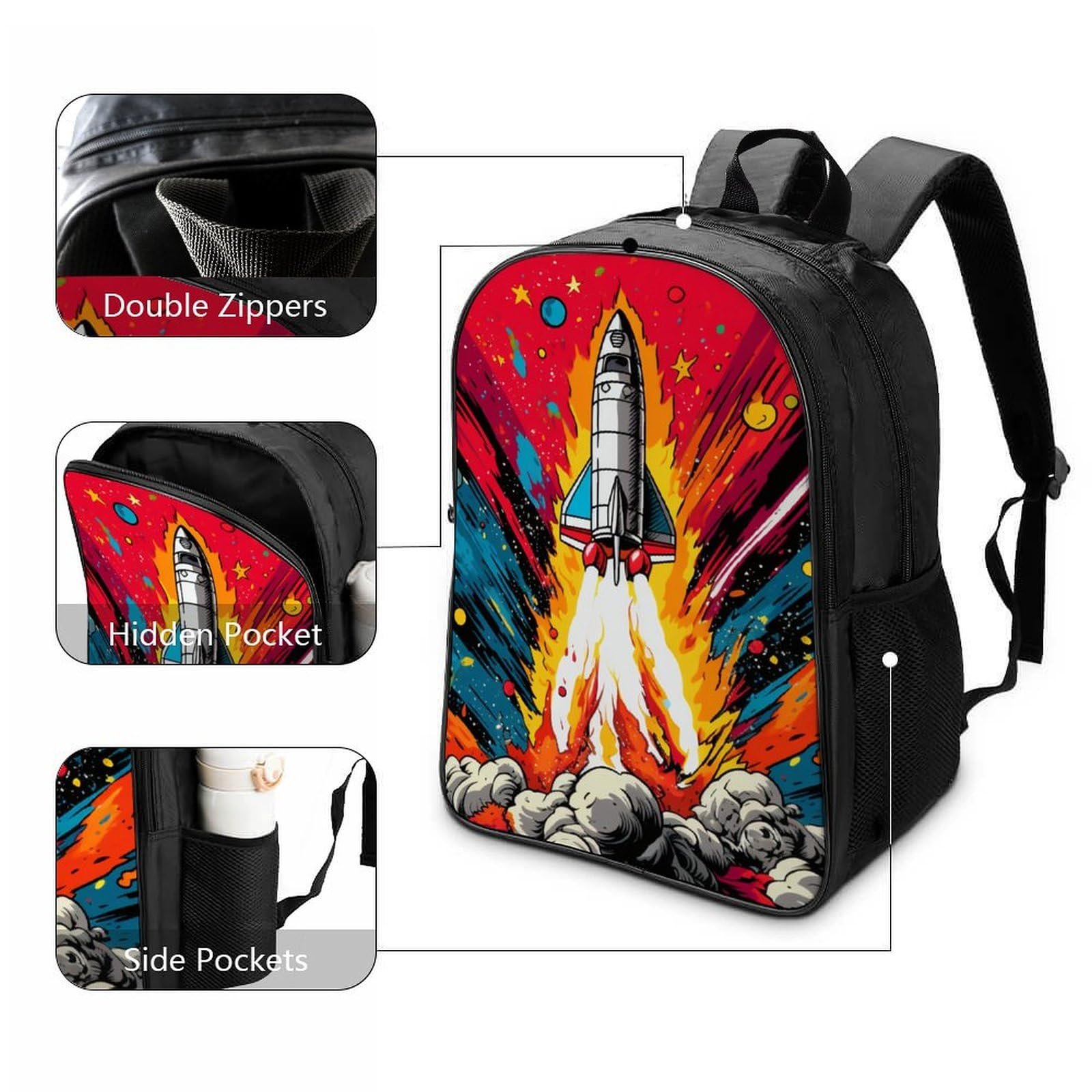Ранець Rocket 3D DPEOANEBN 40x28x16см, фото №3
