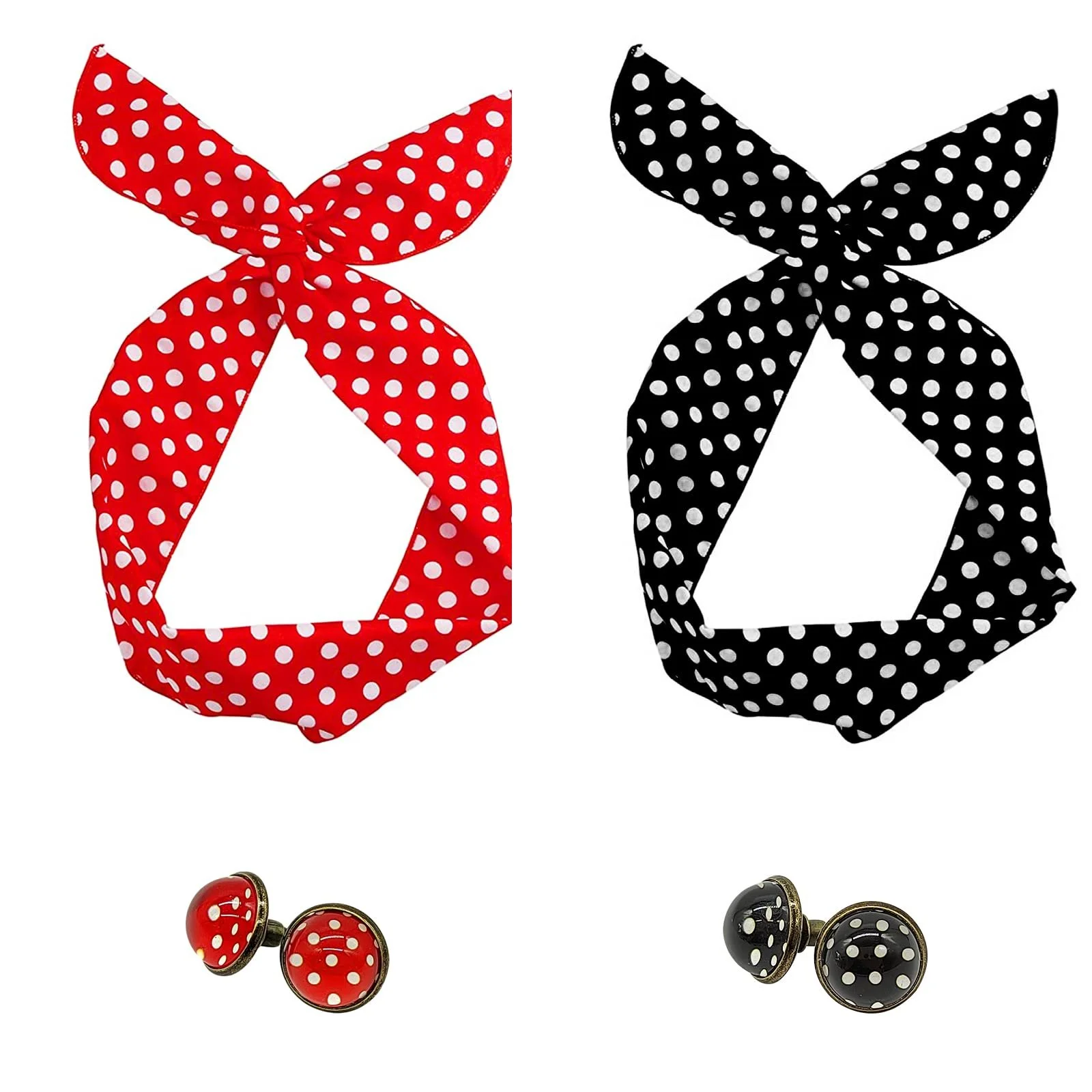 Пов'язка на голову В горошок Мила, фото №1