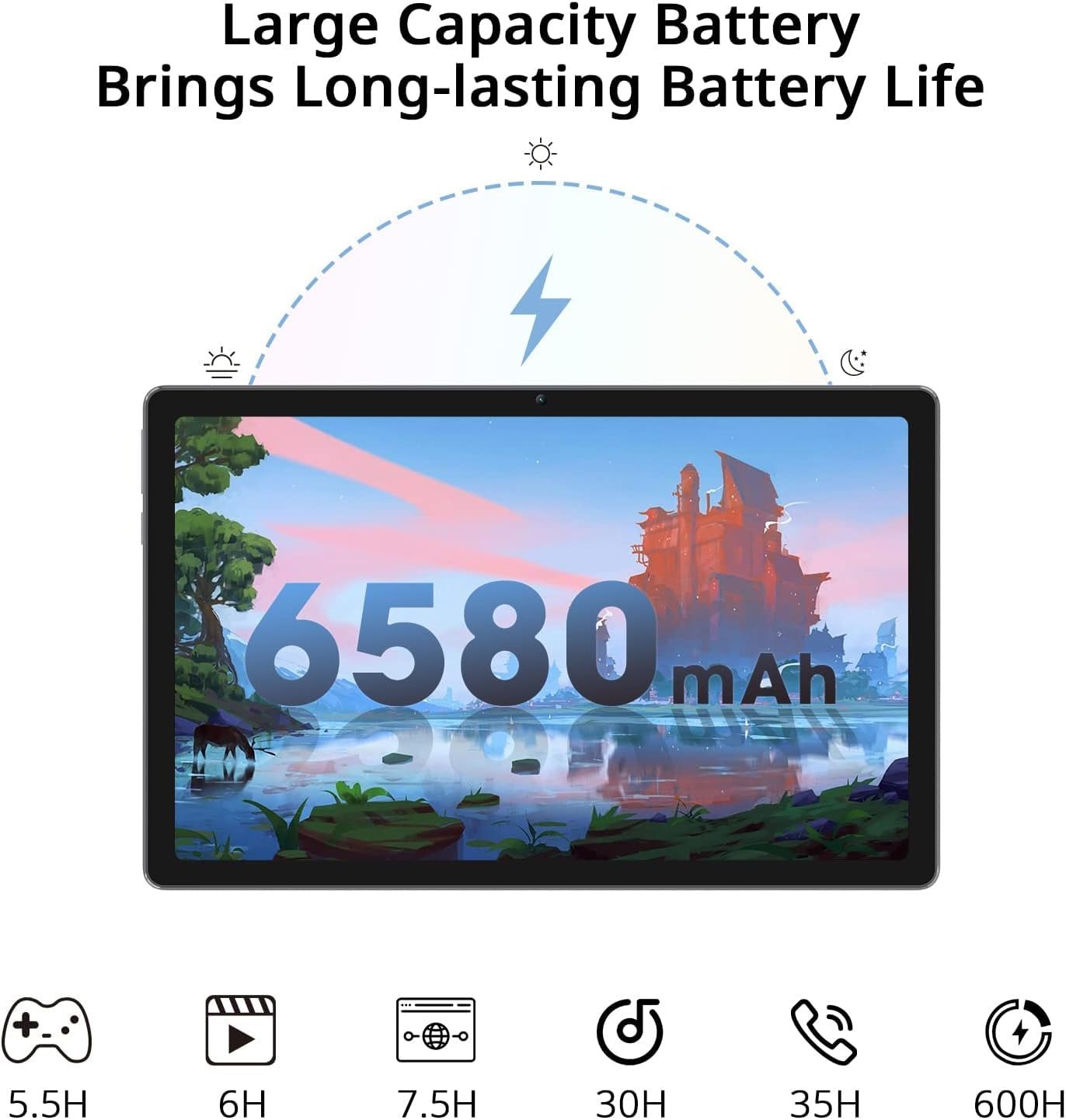 Планшет 10.4" Full HD Blackview Tab 11 8/128Gb 4G 2-SIM 8 ядер Android 11 6580 mAh Серый, фото №7 Планшет 10.4" Full HD Blackview Tab 11 8/128Gb 4G 2-SIM 8 ядер Android 11 6580 mAh Серый, фото №7