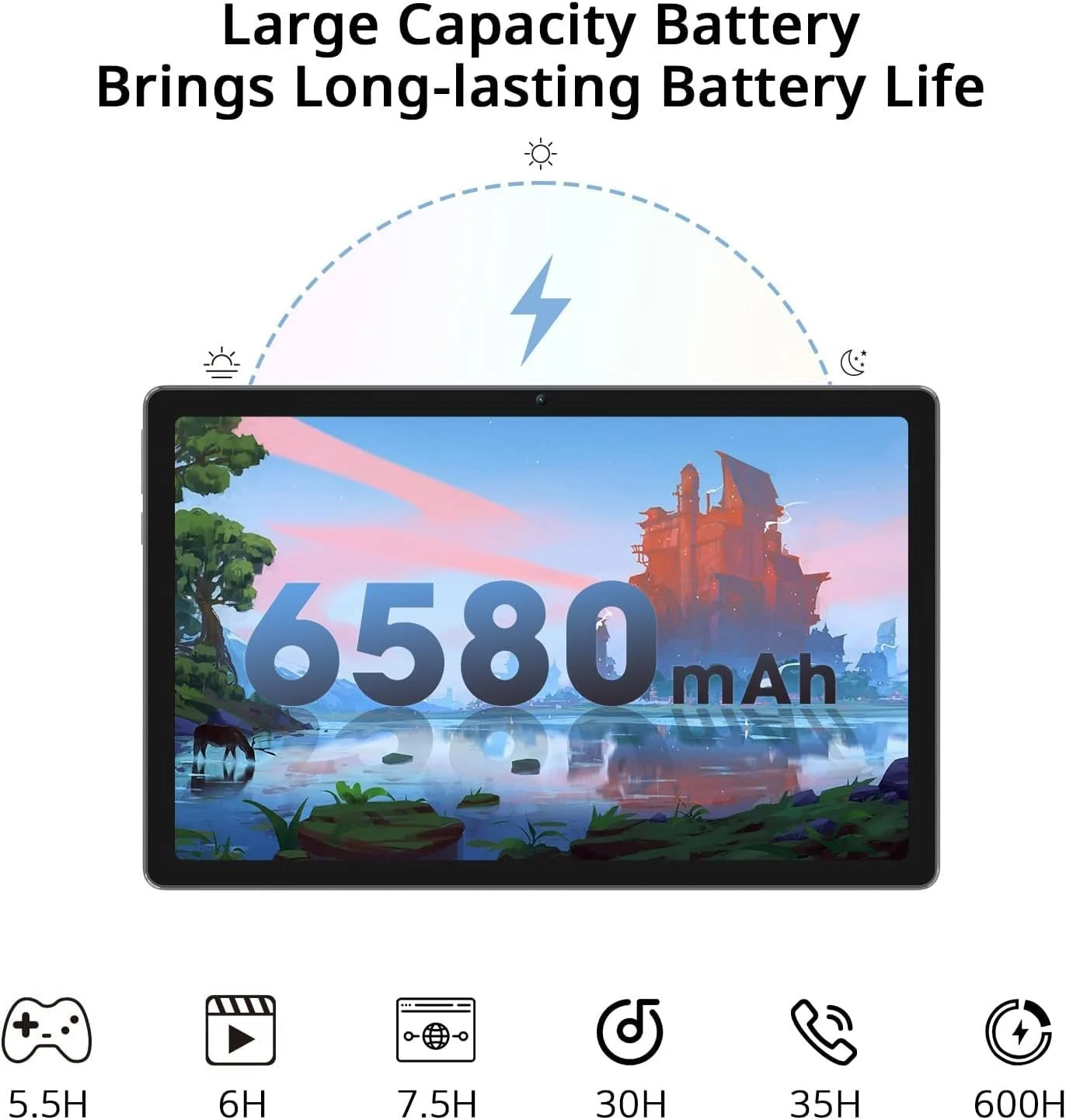 Планшет 10.4" Full HD Blackview Tab 11 8/128Gb 4G 2-SIM 8 ядер Android 11 6580 mAh Серый, фото №7