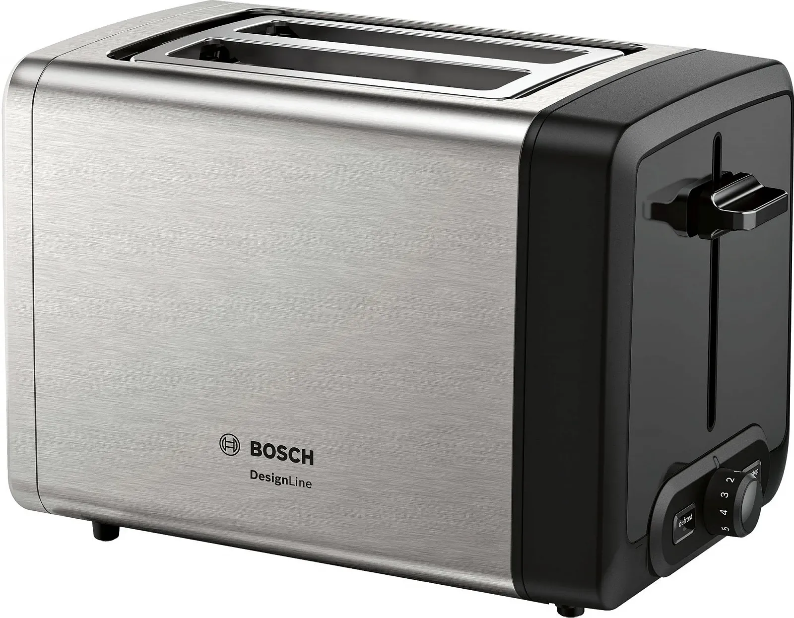 Тостер Bosch DesignLine TAT4P420 970W Черный / Серебристый, фото №1