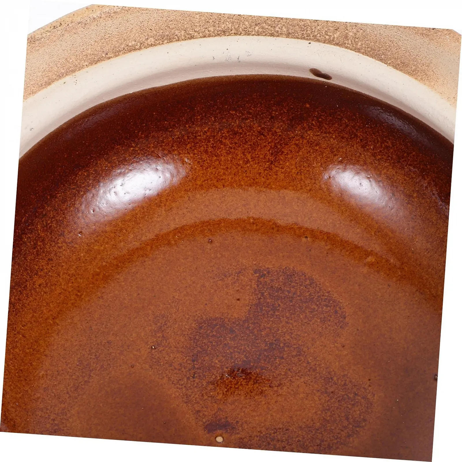 Кастрюля из керамической глины из белой глины с одной ручкой термостойкая белая, фото №3