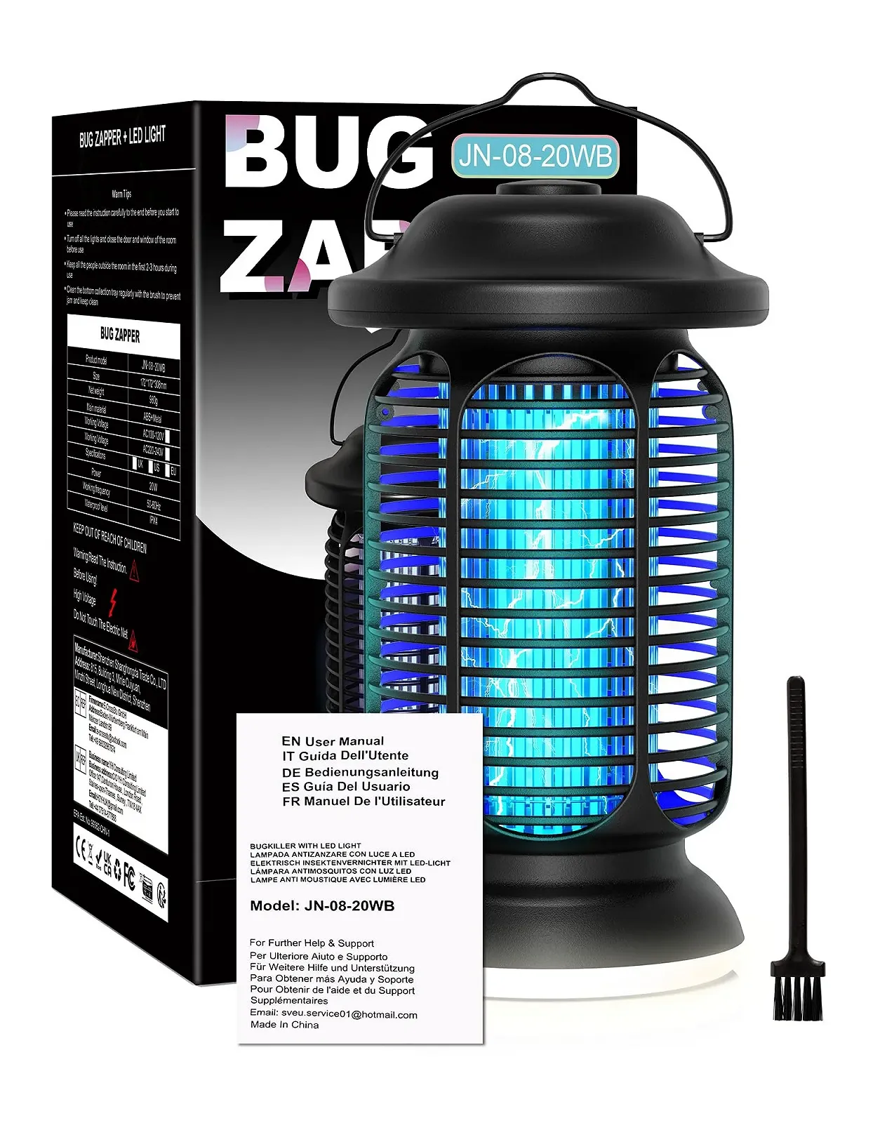 Лампа-уничтожитель насекомых электрическая 20 Вт 4000 В IPX4 LED, фото №7