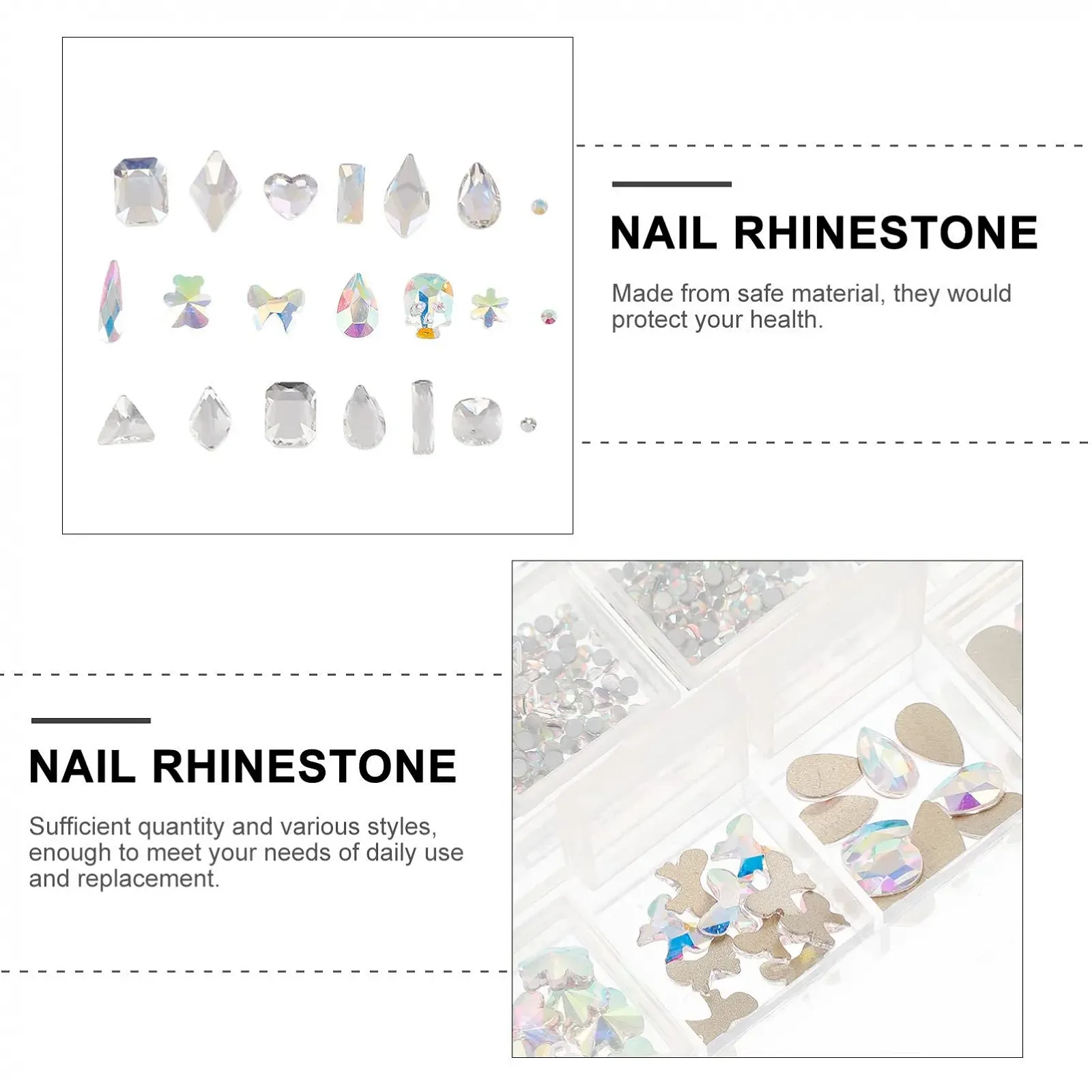 Стразы для ногтей Healeved, кристаллы, драгоценности, для украшения, фото №2