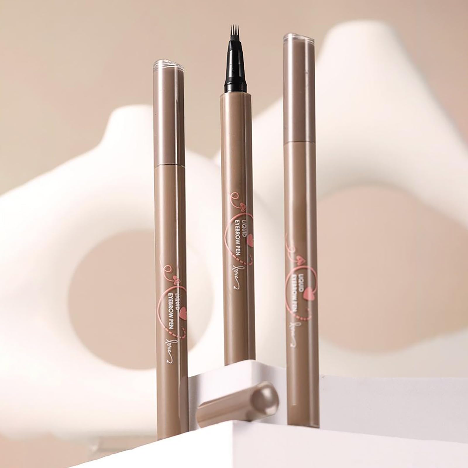 Оснащення Fine Love Colored Liquid Augenbrauen Bleistift Швидка сушка тривалий і не легко вицвітає чотиризубий олівець для брів 2 мл, фото №2
