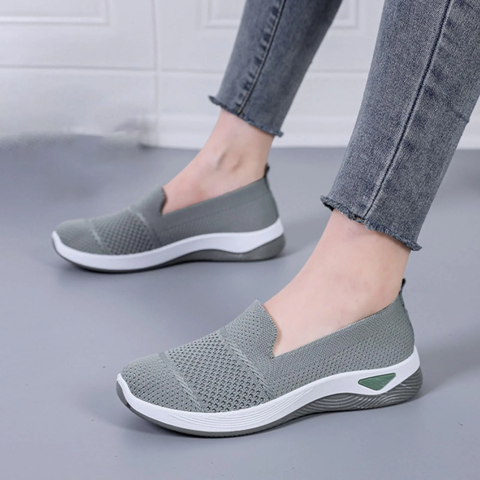 Кроссовки Gyaimxfu ортопедические женские без шнуровки, для ходьбы, на платформе, легкие, удобные, с усиленной амортизацией, фото №2 Кроссовки Gyaimxfu ортопедические женские без шнуровки, для ходьбы, на платформе, легкие, удобные, с усиленной амортизацией, фото №2