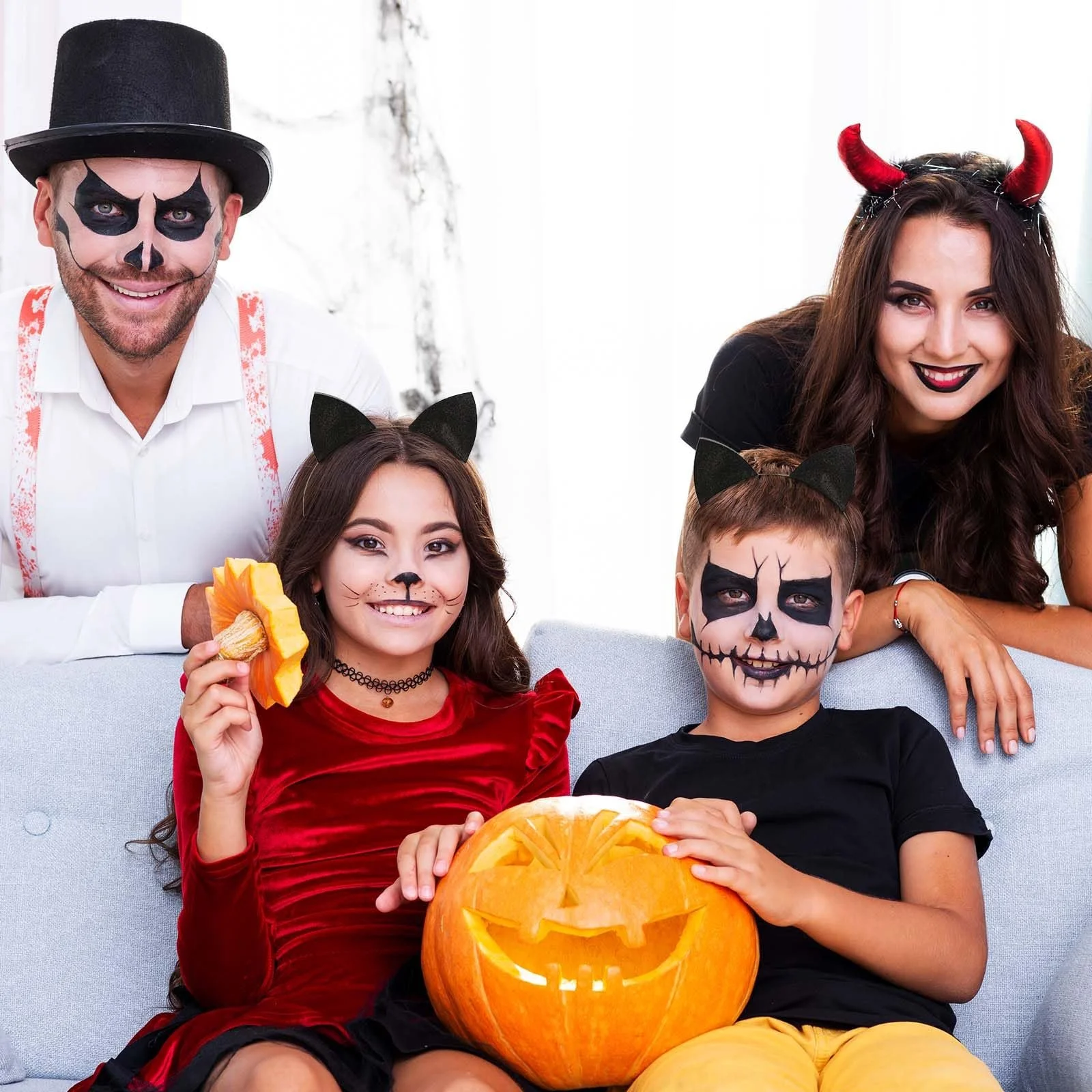 Обруч для волосся Вушка котика з блискітками, 2 шт., фото №3