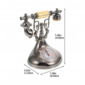 Настольные часы FUNOMOCYA в стиле ретро-телефона, пластиковые, для офиса и гостиной, уникальный настольный декор, дизайн в стиле ностальгии synthetic.ua - Фото 1