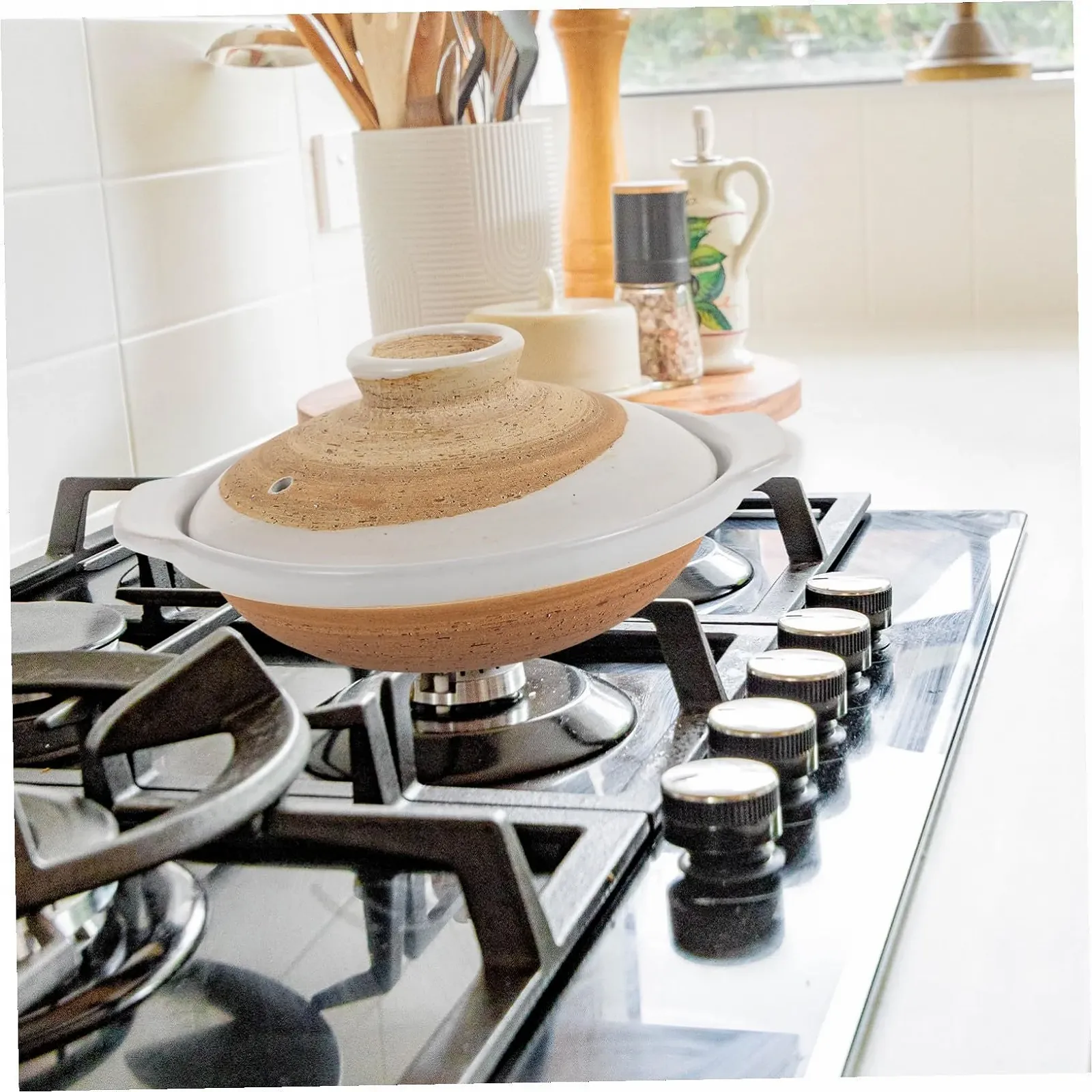 Кастрюля-кокот японская керамическая термостойкая черная, фото №3