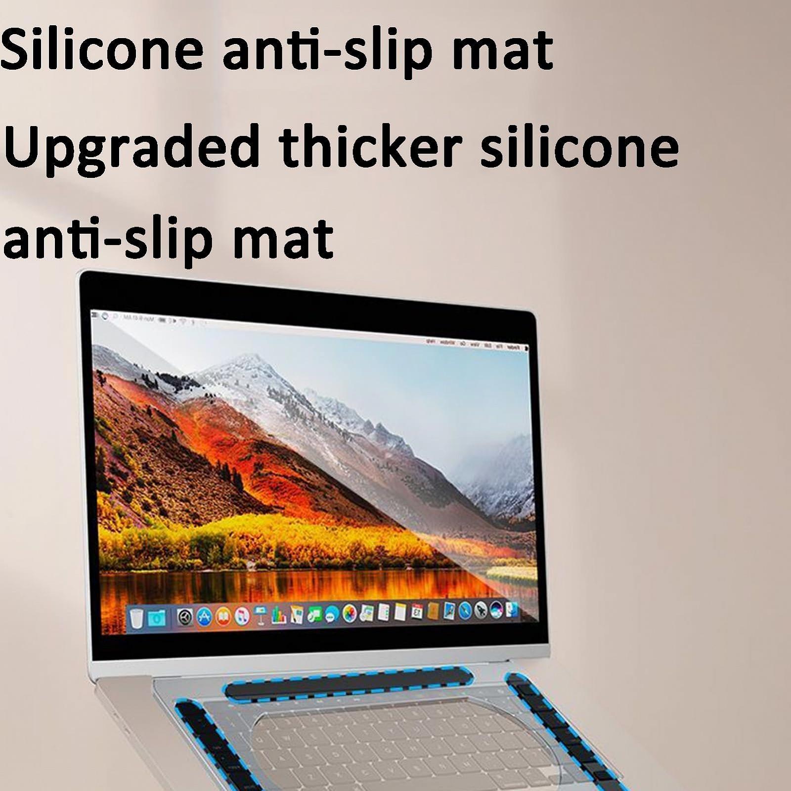 Підставка для ноутбука Портативна Тримач для ноутбука Ергономічна Кут Регулюється Сумісна з усіма ноутбуками та iPad Сірий, 25x18.5см, фото №4