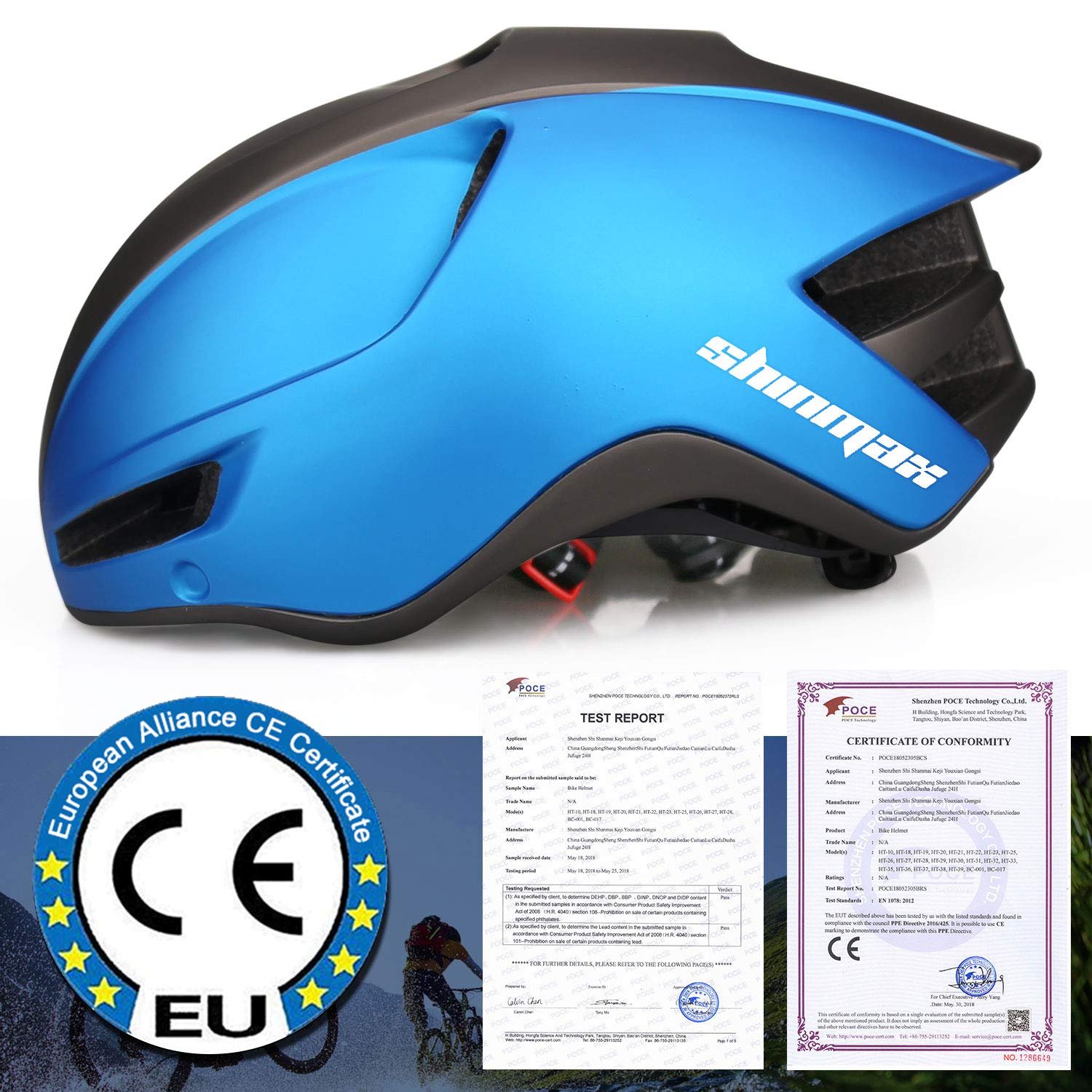 Шолом Shinmax велосипедний, з підсвічуванням, USB зарядка, козирок, магнітний, знімний, легкий, MTB, для міста, для дорослих, регульований, 57-62, фото №2