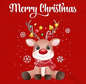 Світшот дитячий Shirtracer Різдвяні подарунки Merry Christmas Милий олень | Рудольф Лось Рудольф synthetic.ua - Фото 1