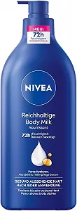 Молочко для тела NIVEA Rich, интенсивно питательный крем для тела с чистой гиалуроновой кислотой, миндальным маслом и сывороткой Deep Care, 625 мл - Фото 1