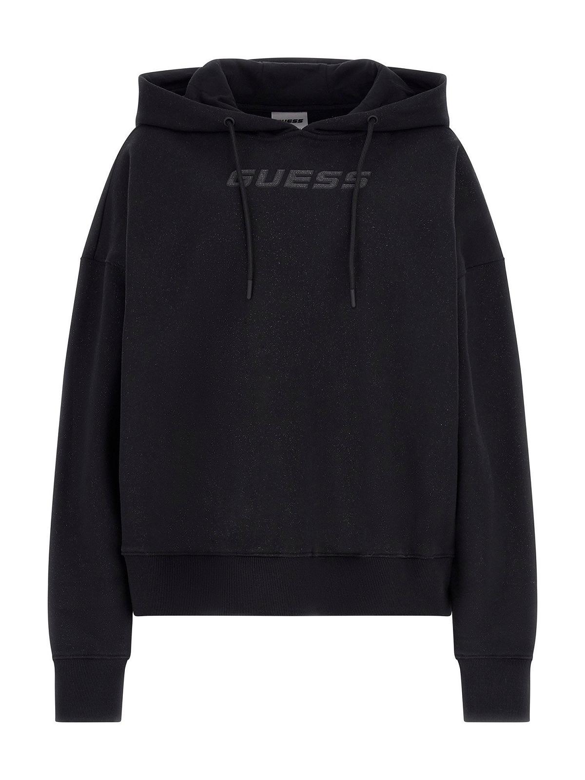 Чоловіче худі GUESS з 3D логотипом на грудях Чорний- S, фото №1