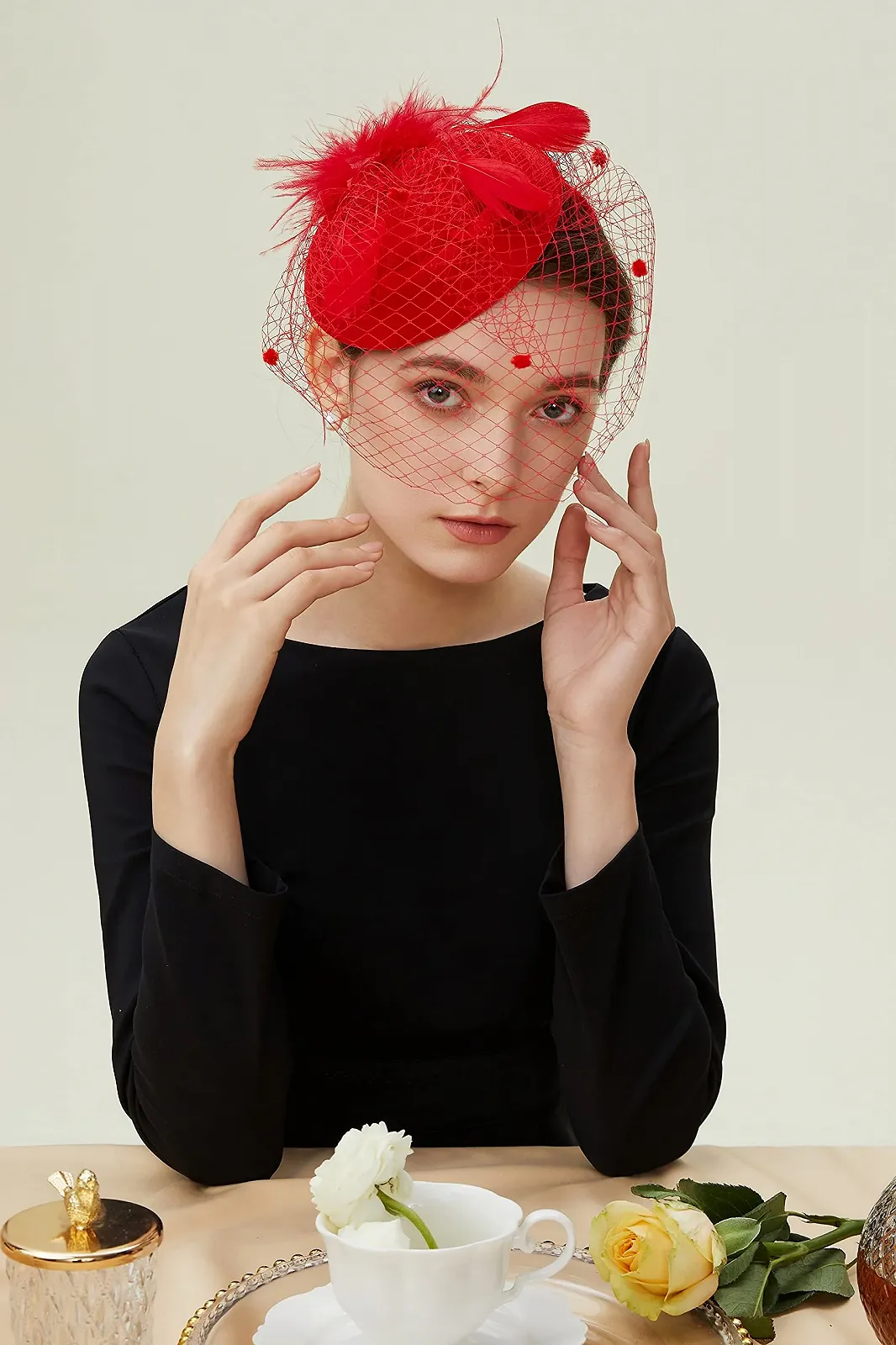 Обруч Coucoland, перья, цветок, фото №4