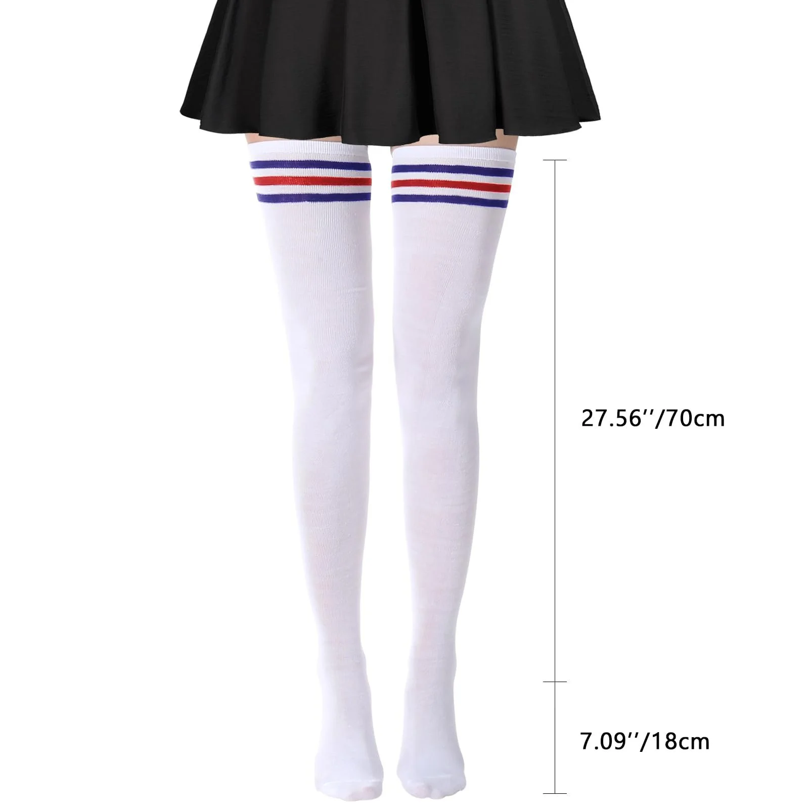 Женские носки DRESHOW Extra Long Over Knee полосатые, фото №7