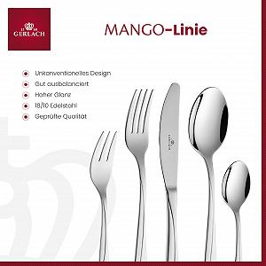 Набір столових приборів Gerlach 1760, нержавіюча сталь, 6 персон, 30 предметів, ніж, виделка, ложка, блискучий synthetic.ua - Фото 1