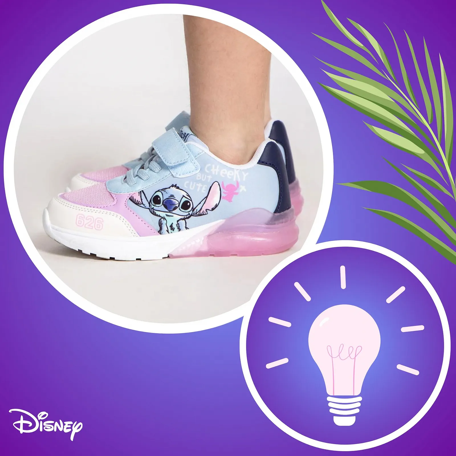 Кроссовки Disney Stitch для девочек Кроссовки Stitch с подсветкой Подарок для девочек Размеры UK 12 до 3, фото №4