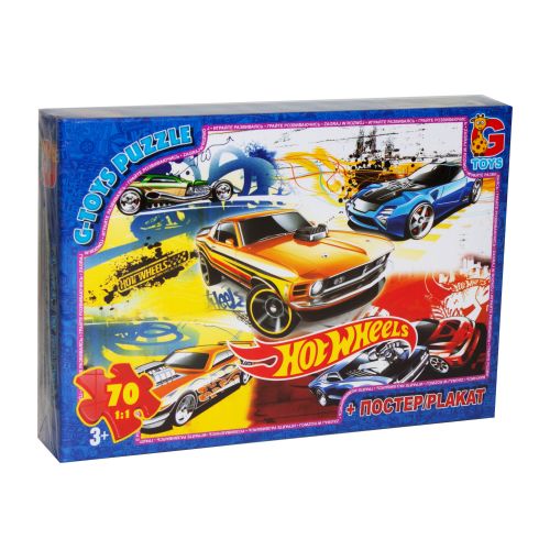 Пазлы Hot Wheels машины 70 элементов [tsi55183-TSI], фото №1