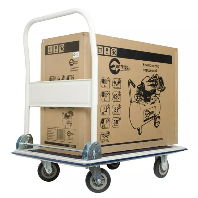 Тележка ручная четырехколесная до 250 кг 910*610*870, колеса 125 мм INTERTOOL LT-9054, фото №2 Тележка ручная четырехколесная до 250 кг 910*610*870, колеса 125 мм INTERTOOL LT-9054, фото №2