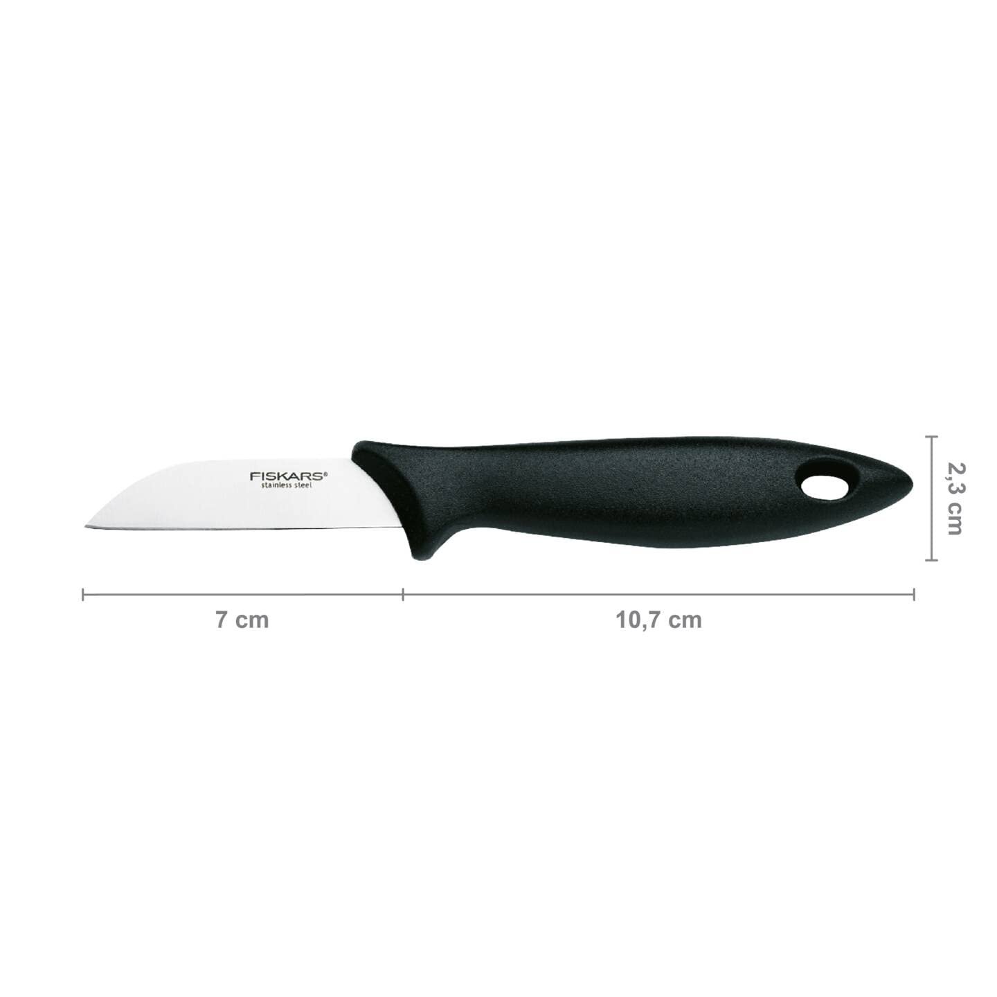 Набір ножів Fiskars Essential для овочів, 3 шт, ніж для чищення овочів, ніж для овочів, ніж для помідорів, нержавіюча сталь/PP пластик, чорний, фото №6