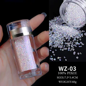 Міні Oshhni багатобарвні скляні райдужні Pixie Beads для салону synthetic.ua - Фото 1