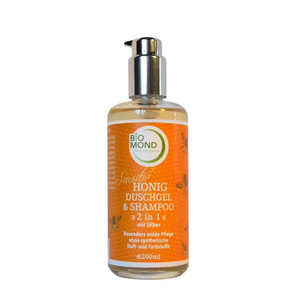 Гель для душу та шампунь 2 в 1 BIOMOND Sensitive Honey з колоїдним сріблом 250 мл, фото №1 Гель для душу та шампунь 2 в 1 BIOMOND Sensitive Honey з колоїдним сріблом 250 мл, фото №1