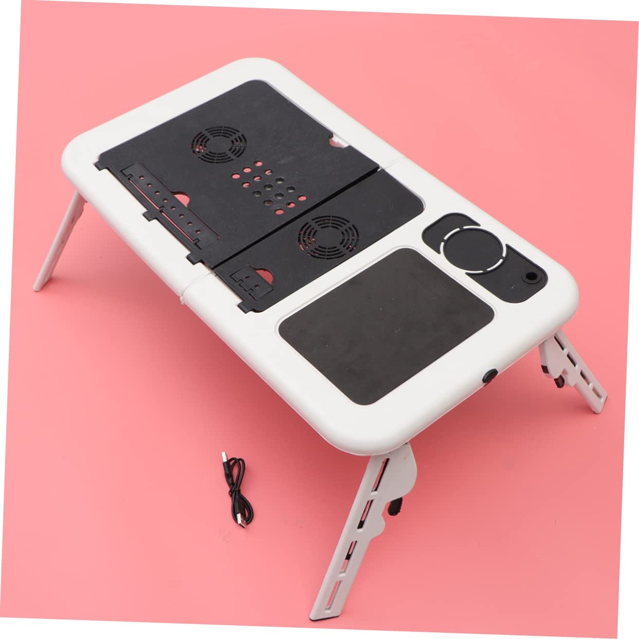 Підставка для ноутбука складана USB охолоджуюча Tofficu Багатофункціональний комп'ютерний столик для дому Ергономічний та компактний для ноутбука, фото №9