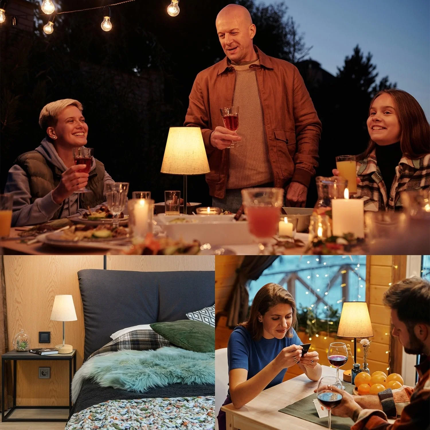 Настільна лампа LED бездротова акумуляторна 3000 mAh сенсорна димована, фото №6