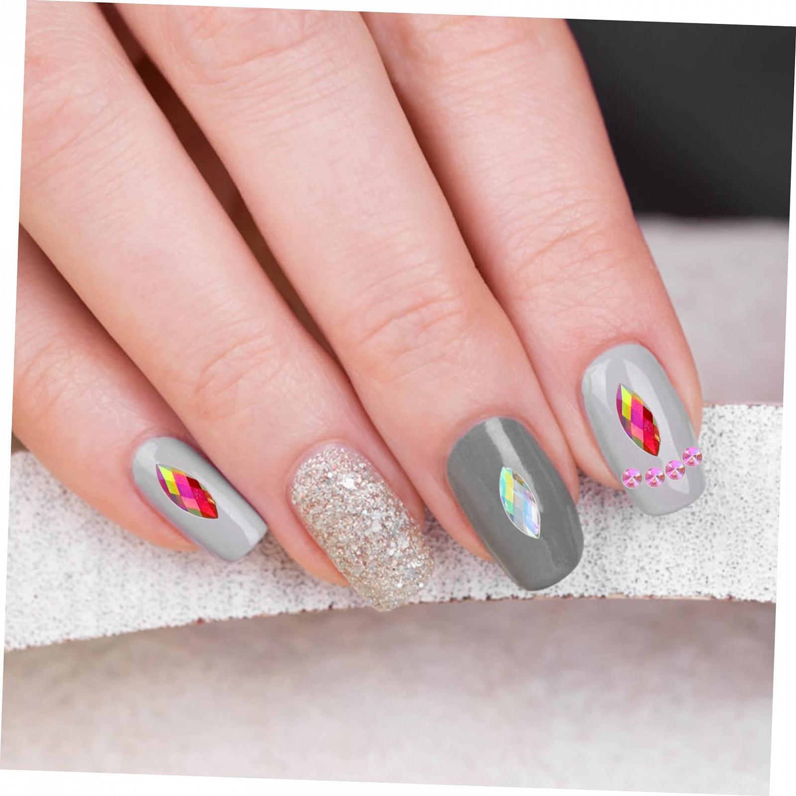 Прикраси для нігтів Плоскі стрази 300 штук Змішані акрилові стрази, фото №5