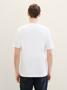 Футболка LOGO TEXT TEE 1041798ХХ20000 Tom Tailor Білий S synthetic.ua - Фото 1