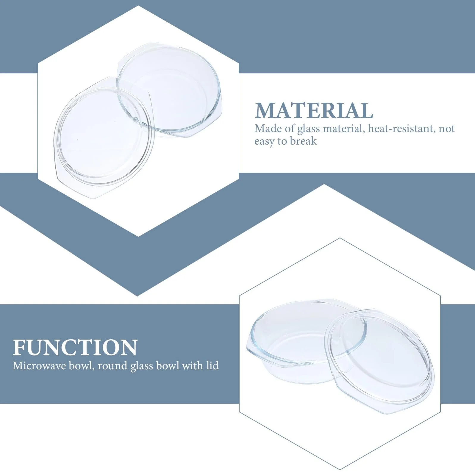 Кастрюля BESPORTBLE стеклянная круглая термостойкая с крышкой прозрачная, фото №7