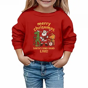 Дівчача Толстовка Святковий принт, довгі рукава synthetic.ua - Фото 1