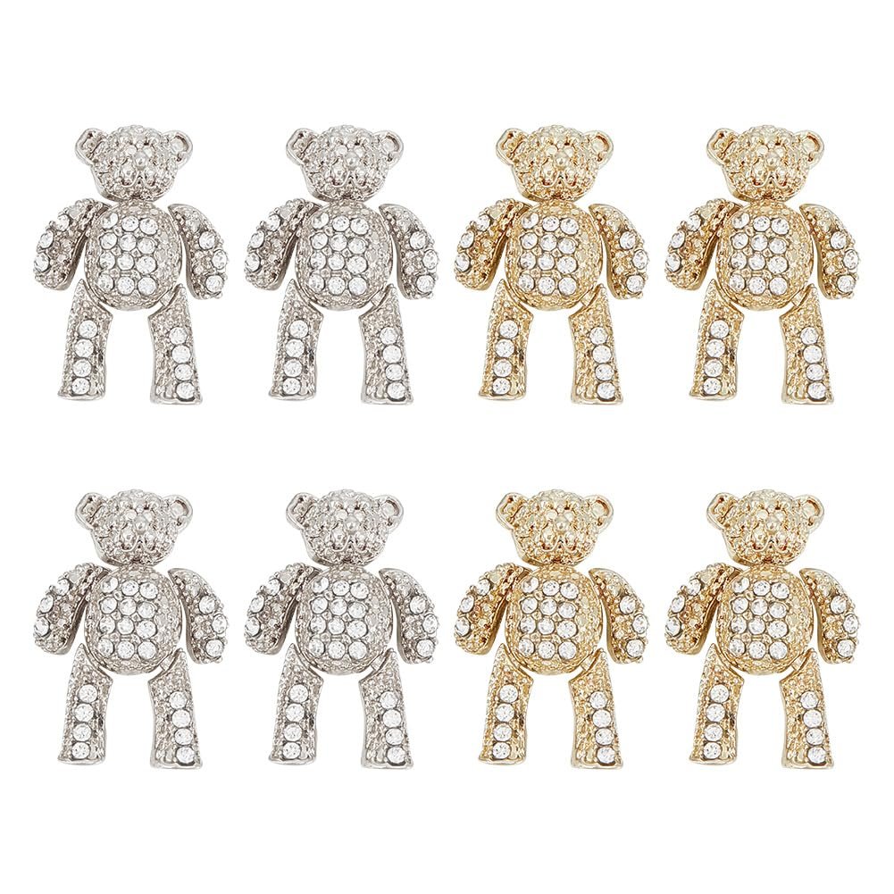 Прикраси для нігтів Ведмідь. Золотий, Платиновий, фото №1