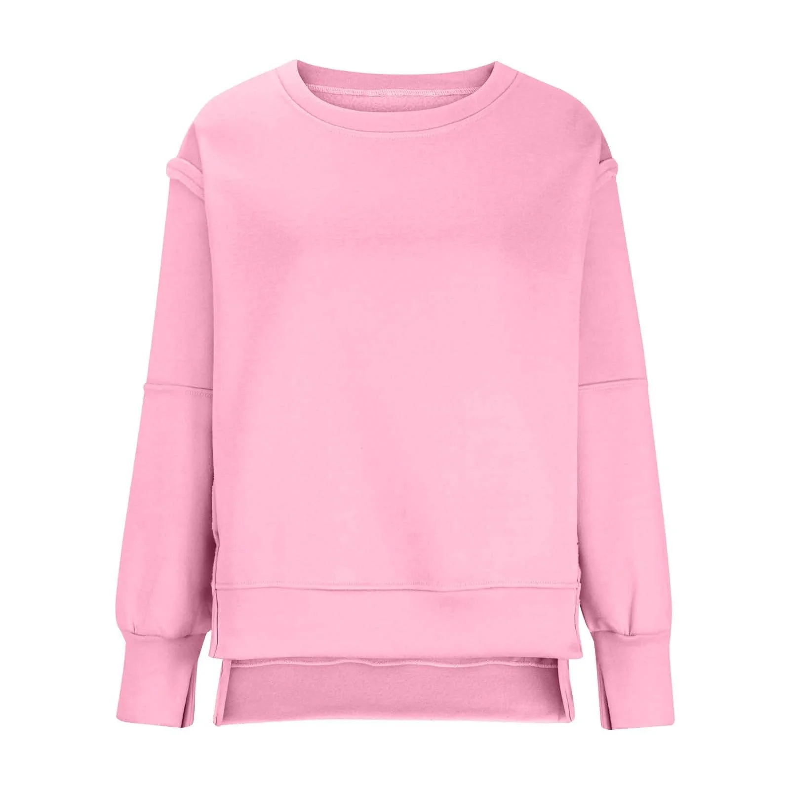 Женский Рождественский свитшот 2025, зимняя одежда для отдыха, женский большой свитшот с круглым вырезом, повседневные пуловеры с длинными рукавами и боковыми разрезами, осенние куртки с капюшоном для выхода в свет, фото №2