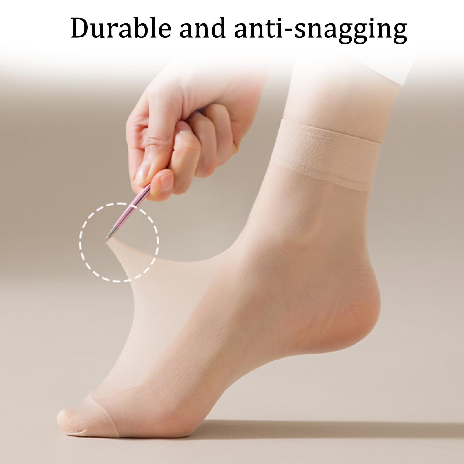 Носки гольфы нейлоновые женские прозрачные, нейлоновые чулки, шелковые носки, универсальные сверхтонкие сетчатые нейлоновые носки, летние носки (3 цвета), фото №5