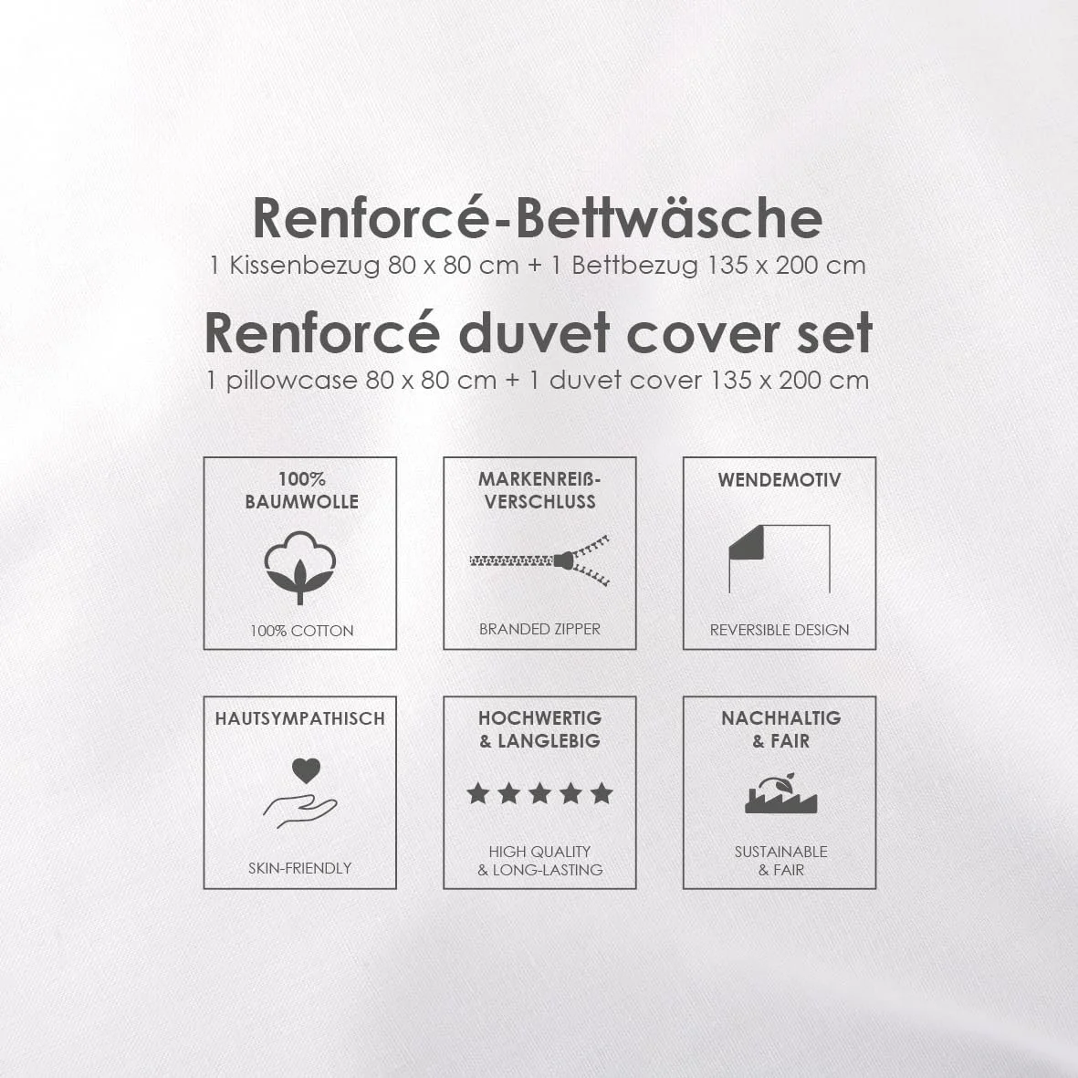 Постільна білизна Herding Young Collection Кінь 135 х 200 см 80 х 80 см Бавовна Renforcé На блискавці Різнокольорова, фото №7