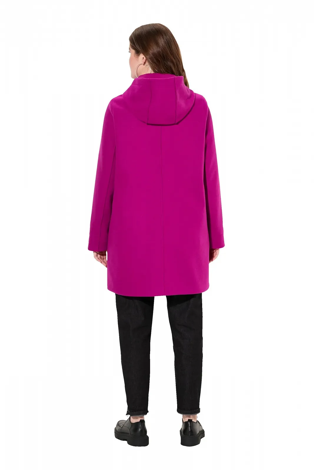 Жіноче пальто дафлко Ulla Popken наToggle застібках з капюшоном, фото №2