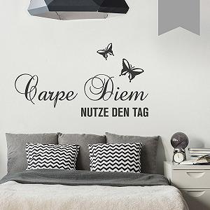 Наклейка на стіну Wandkings 'Carpe Diem – Nutze den Tag' (два метелики) Сірий - Фото 1