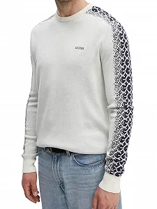 Пуловер GUESS чоловічий Large білий - Фото 1